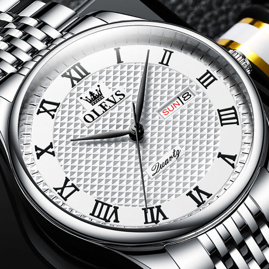 Silver Strap-White Dial Silver Trim