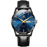 Black Strap-Blue Dial Black Trim