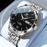 Silver Strap-Black Dial Silver Trim