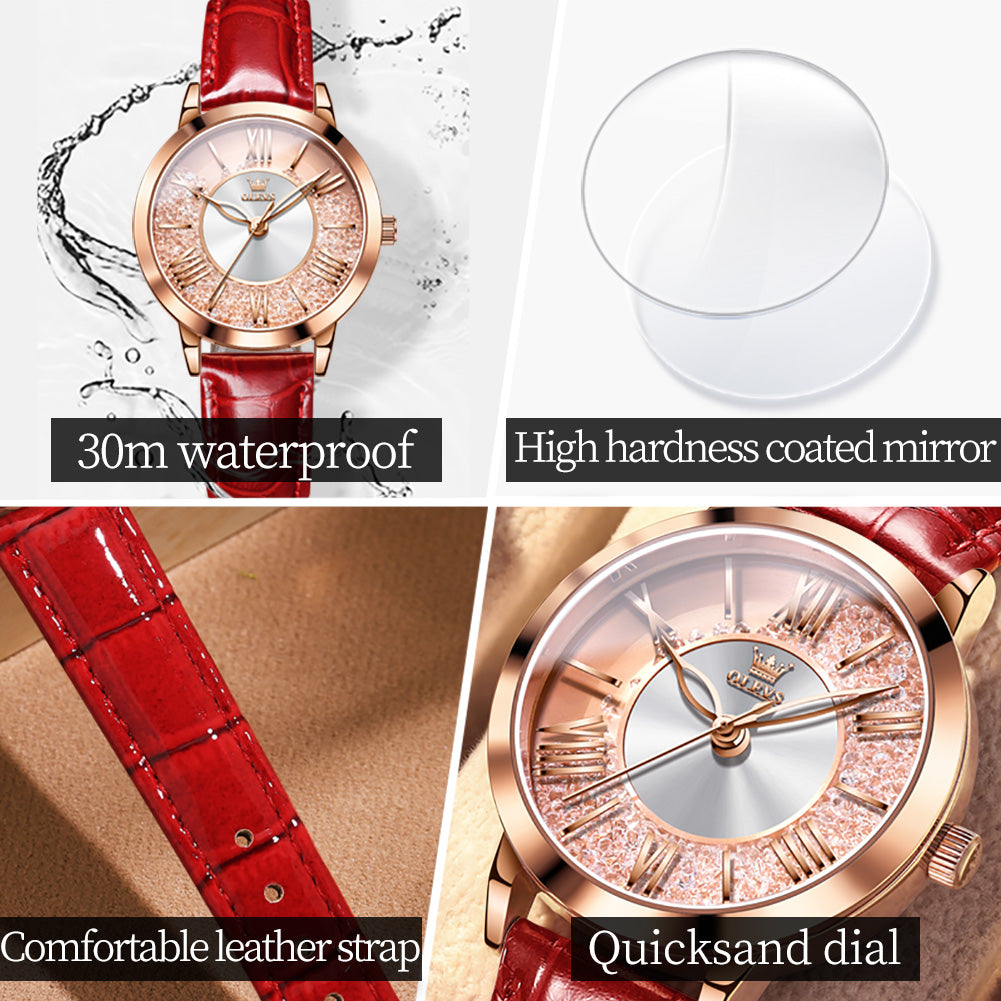 Red Strap-Full Rose gold