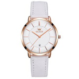 Silver Strap-White Dial Rose Trim