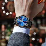 Black Strap-Blue Dial Black Trim