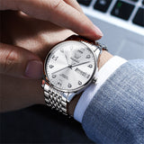 Silver Strap-White Dial Silver Trim