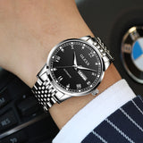 Silver Strap-Black Dial Silver Trim